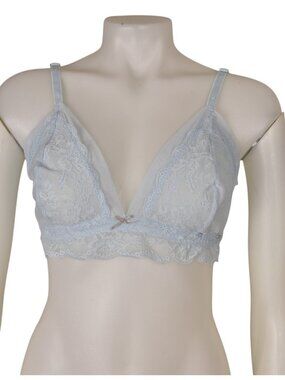 La Vie en Rose Blue Lace Wireless Bralette XL Bra
